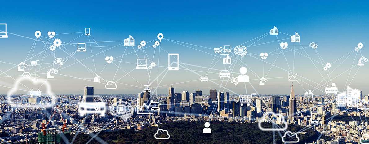 Busy city representing Industries and connections in business