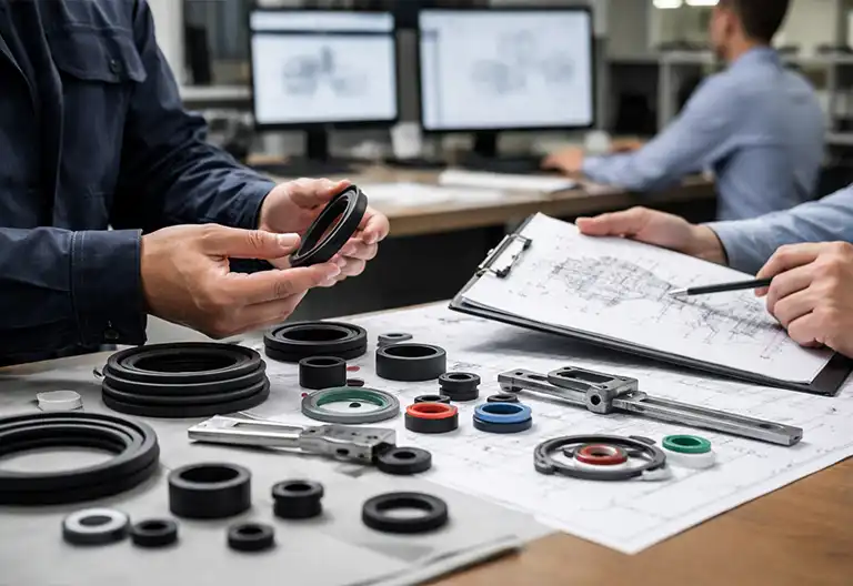 Design engineers reviewing technical drawings during a Manufacturing Lead Generation UK campaign